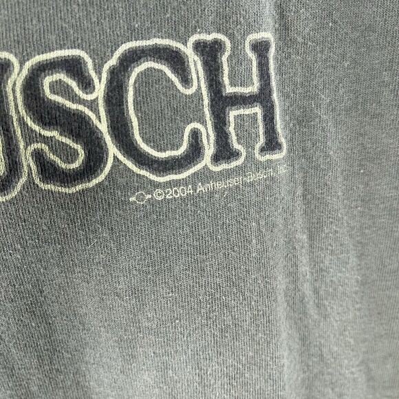 VINTAGE ANHEUSER BUSCH SHIRT MENS 2XL OLIVE GREEN DOUBLE SIDED 2004 Y2K BEER TEE - Picture 3 of 12